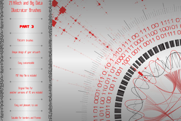 24 Big Data Illustrator Brushes Part 3