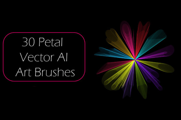 30 Transparent Petal Illustrator Brushes