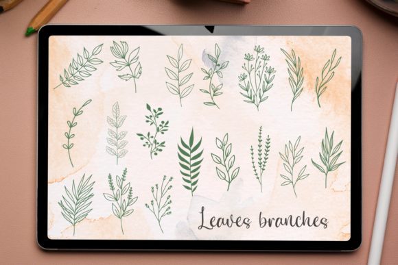 Enhancing Digital Art with Leaves Branches Procreate Stamp Brushes