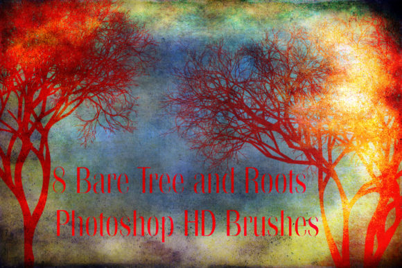 Enhancing Digital Landscapes with 8 Bare Tree - Photoshop HD Brushes