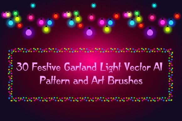 Festive Garland Illustrator Brushes: Elevating Holiday Design with Vector Precision