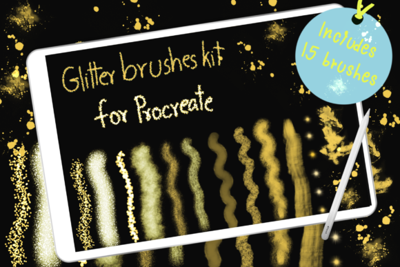 Glitter Brushes Kit for Procreate