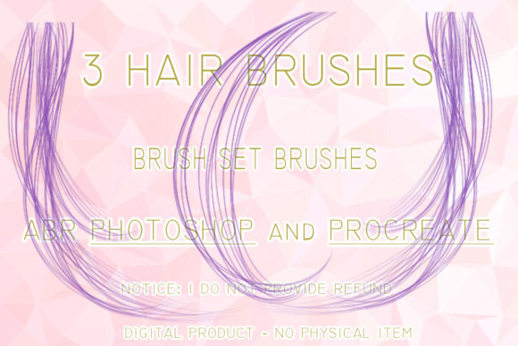 Hair Brushes Procreate and Photoshop 9