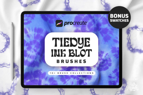 Integrating Procreate Tie Dye Ink Blot Brushes into Your Digital Design Workflow