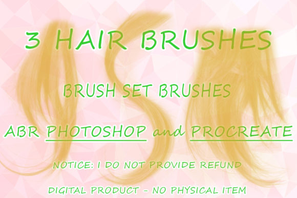 Master Hair Brushes Procreate and Photoshop 12