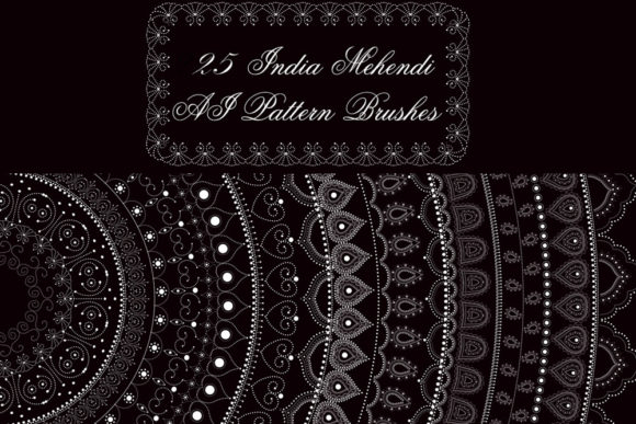 Mastering Delicate Designs with 25 India Mehendi Illustrator Brushes