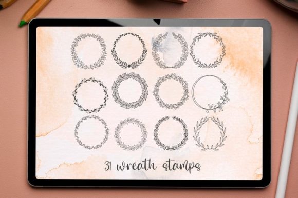 Mastering Digital Botany with Floral Wreath Procreate Stamp Brushes