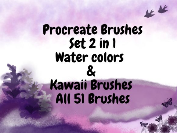 Procreate Brushes Set 2 in 1: 51 Unique Tools