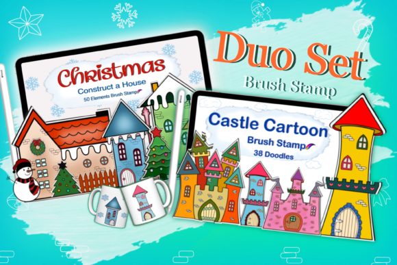 Procreate House Castles Brushes Stamps