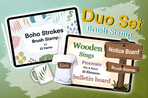 Procreate Wooden Strokes & Stamps Guide