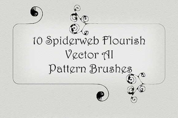 Spiderweb Flourish Illustrator Brushes